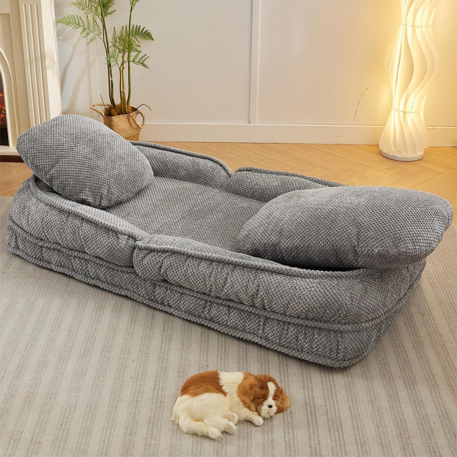 Upholstered Human Dog Sofa Bed for Adult - Image 3