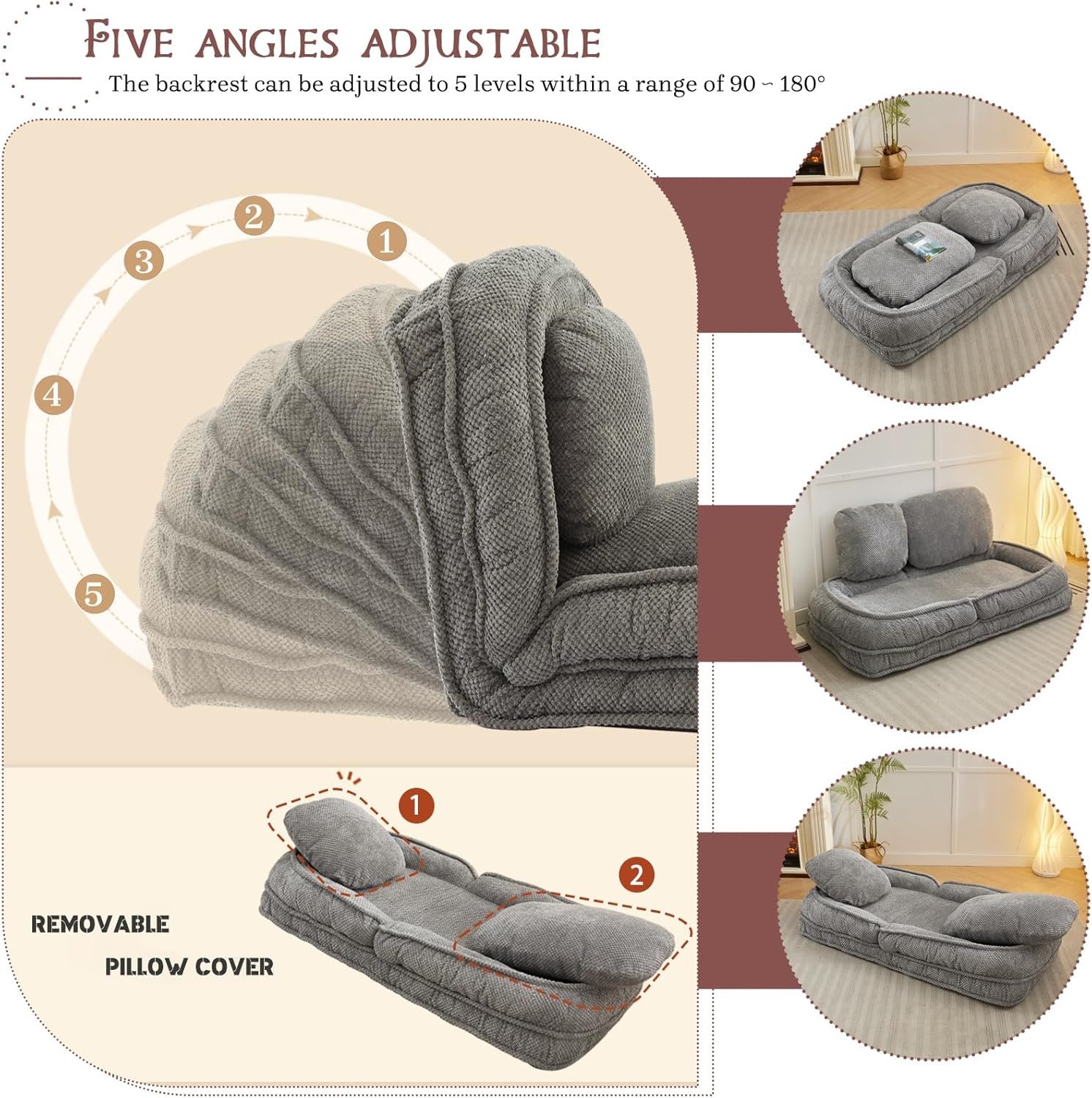 Upholstered Human Dog Sofa Bed for Adult - Image 6